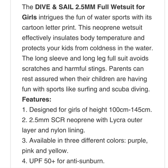 Dive & Sail Wet Suit - Picture 3 of 7